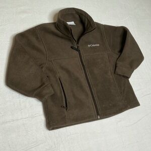 Columbia Brown Fleece Jacket Kids Size 6 7 Zip Up Outerwear‎